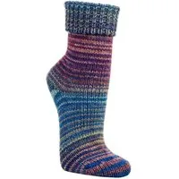 TippTexx 24 Socken 2 Paar kuschelige Wollsocken Skandinavien Style Norweger mit Umschlag (Set, 2 Paar) hochwertiges Farbwechselgarn