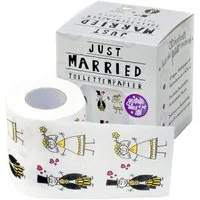 Goods+Gadgets Papierdekoration GOODS+GADGETS Gerade geheiratet Toilettenpapier – Fun Klopapier, Witziges Klopapier Fun WC Hochzeits-Geschenk