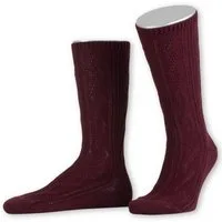 Lusana Trachtensocken Trachtensocken - LN3524 - bordeaux, oliv