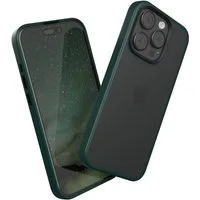 EAZY CASE Handyhülle Outdoor Case für Apple iPhone 15 Pro 6,1 Zoll, Slim Cover Durchsichtig Robust Back Cover stoßfest Grün / Nachtgrün