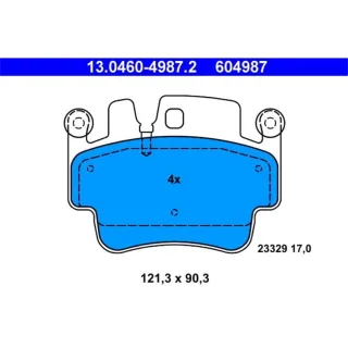 ATE Bremsbel?ge vorne Porsche 911 Boxster