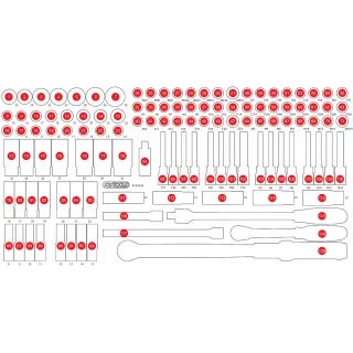 KS Tools Leere Schaumstoffeinlage zu 813.0120 - 813.0120-97