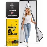 sa roca Insektenschutz-Vorhang aus Fiberglas - Fliegengitter Tür Türvorhang Magnetvorhang, 3 Größen I Selbstschließend - Montage ohne Bohren