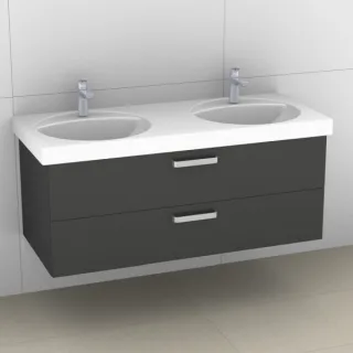 Artiqua 413 Waschtischunterschrank für Preciosa 133230, 133240 Anthrazit Glanz, 413-WU2L-K49-7065-51 413-WU2L-K49-7065-51