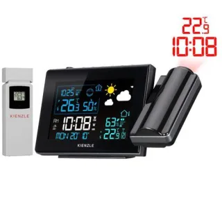 KIENZLE Funk-Wetterstation mit Wand-Projektion
