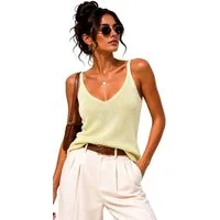 Worldclassca Stricktop Worldclassca Stricktop Ärmellos Basic Leicht Glitzer Tank Top Sommer Neue Kollektion - Stilvolle und gemütliche Sommer Mode für Damen