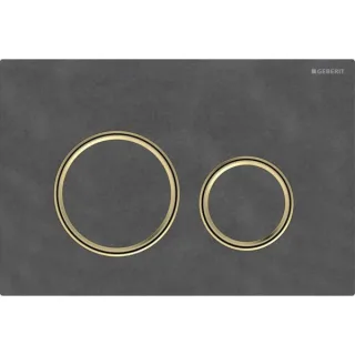 Geberit Betätigungsplatte Sigma21, für 2-Mengen-Spülung Messing, Mustang Schiefer, 115652JM1 115652JM1