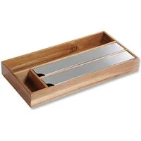 KESPER® Folienspender Folienspender, Material: Akazienholz, Maße: 42 x 19 x 5,4 cm, Braun, (1-St)
