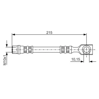 Bosch Bremsschlauch hinten Opel Astra G