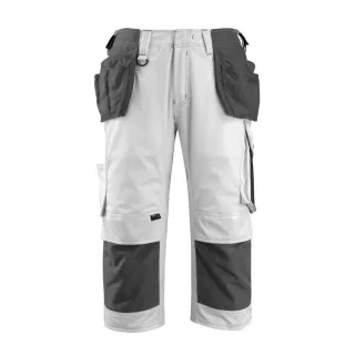 MASCOT Lindau Dreiviertel-Hose mit Hängetaschen UNIQUE Weiß / Dunkelanthrazit 56 - 14349-442-0618-C56