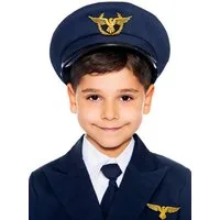 Maskworld Kostüm Pilotenmütze für Kinder - Uniform Kostüm Zubehör, Für Überflieger: Pilotenhut von MASKWORLD