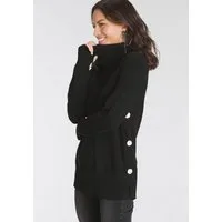 Laura Scott Rollkragenpullover mit seitlichen Knöpfen