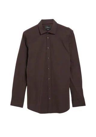 s.Oliver BLACK LABEL - Slim Fit Businesshemd braun - Gr. - 38