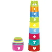 CLTYQ Stapelspielzeug Stapelbecher Spielzeug, Stapelturm mit 9 bechers, Baby Spielzeug, Stapelturm Baby, kinderspielzeug