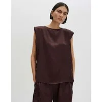 someday Blusentop Zeise aus Satin mit schimmernder Oberfläche