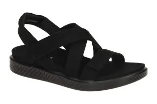 Ecco 23881302001 Black Damen Sandalette Kreuzriemen Echtleder-Nubuck