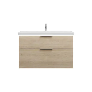 Burgbad Keramik Waschtisch-Set Eqio Eiche Dekor Cashmere/Alpinweiss, SEZA103F3180C0001 SEZA103F3180C0001