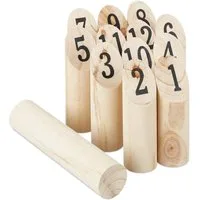 relaxdays Spiel Kubb Wikingerspiel mit Tasche