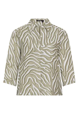 Marc Aurel - Bluse mit Print khaki varied - Gr. - 46