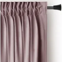 Restilo Gardine Gardine Multifunktionsband Kräuselband Vorhang Verdunkelnd Samt Textil (1 St), Kräuselband, verdunkelnd, Samt Textilien, mit Raffhalter