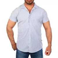 CARISMA Kurzarmhemd Herren Hemd trendig geriffelt gewebt retro Look 9270