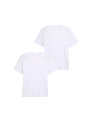 Tom Tailor - T-Shirts aus Baumwolle im 2er-Pack white - Gr. - M