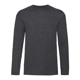 Fruit of the Loom - "Valueweight" T-Shirt für Herren Langärmlig (Dunkles Grau)