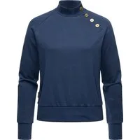 Ragwear Sweatshirt Majjorka Solid Damen Langarmshirt mit Rippbündchen und Zierknöpfen