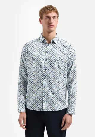 No Excess - Shirt Allover Printed blue - Gr. - M