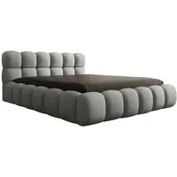 Luxusbetten24 Polsterbett Designer Polsterbett Boston Bouclé, mit Stauraum