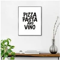Reinders! Bild mit Rahmen Pizza, Pasta and Vino