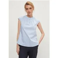 comma Kurzarmbluse Bluse Feminine Baumwollbluse