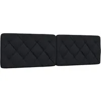 vidaXL Bett Kopfteil-Kissen Schwarz 180 cm Stoff (1-tlg)