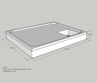 Neuesbad Wannenträger für Kaldewei Superplan 90x110x2,5 SD21836