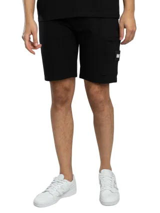 Weekend Offender Hawkins Sweatshirt-Shorts Mit Reißverschlusstasche, Schwarz
