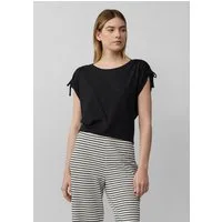 s.Oliver Kurzarmshirt T-Shirt T-Shirt mit Flammgarnstruktur und Raffung