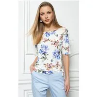Passioni Print-Shirt mit Blumendruck und 3/4-Ärmeln