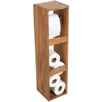 Casa Moro Toilettenpapierhalter Holz Toilettenpapierhalter ELISA Toilettenpapierständer (für WC, Bad, Badezimmer), Klopapierhalter aus Massivholz rustikal