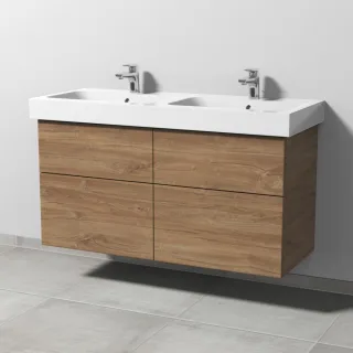 Sanipa 3way Waschtischunterbau zu Geberit iCon Waschtisch mit 4 Auszügen, Eiche-Kansas SM65659