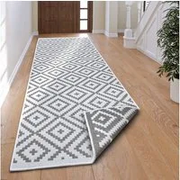 OTTO home Läufer Ronda Wendeteppich, rechteckig, Höhe: 5 mm, Sisal-Optik, Flachgewebe, In- und Outdoor, geometrisches Boho Design