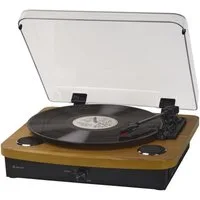 Denver VPL-230 Plattenspieler Bluetooth-Senden & -Empfang, USB & Lautsprecher Multifunktionsspieler (Riemen, Retro Vinyl, USB/SD MP3 Aufnahme, integrierte Lautsprecher, Dual BT)