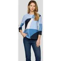 Rabe 3/4-Arm-Shirt Sommershirt mit All-Over Print und Gflitzersteinen
