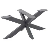 ML-DESIGN Tischbein Tischgestell Spider Kreuzgestell Schwerlast aus Stahl DIY Möbelfüße, Tischkufen Tischfüße X-Design 98x58x43 cm Anthrazit Industriedesign