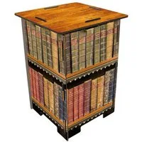 WERKHAUS® Hocker Werkhaus Photohocker SH8183 Antike Bücher Sitzhocker, Fotohocker 183 - Antike Bücher