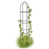 relaxdays Rankhilfe 2x Rankobelisk aus Metall 1,9 m