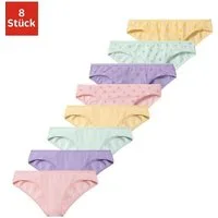 petite fleur Bikinislip (Packung, 8-St) mit Sternen-Print und unifarben