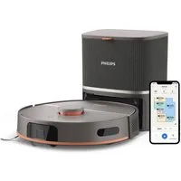 Philips Saugroboter mit Wischfunktion XU5100/10 mit 10.000pa Saugkraft, 67,16 W, mit Beutel, LDS-Radarnavigationssystem, HomeRun App, inkl. Entleerungsstation