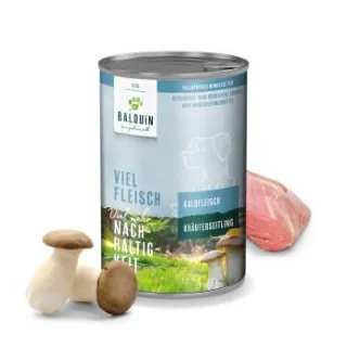 BALDUiN Hund Kalb & Kräuterseitling 12x400g