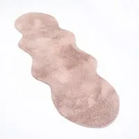 Paco Home Fellteppich Pelt 640, fellförmig, Höhe: 16 mm, Kunstfell, Uni Farben, sehr weicher Flor