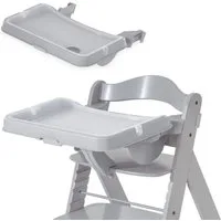 Hauck Hochstuhltablett Alpha Tray - Grau, Kunststoff, 2-teiliges Essbrett Tisch für Alpha+ und Beta+ Hochstühle mitwachsend
